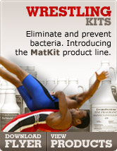 Wrestling Kits - Eliminate and prevent bacteria. Introducing the MatKit product line.